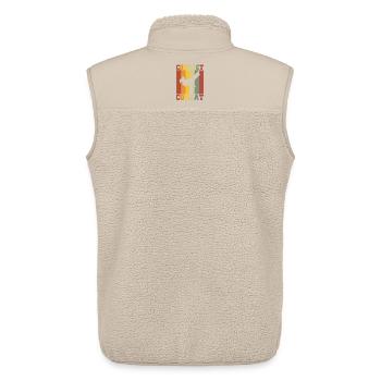 Silhouette of a Karate Woman – Combat Contact - Unisex Sherpa Gilet by Stanley/Stella - beige - Back - AI Model Male 178 light (178cm)