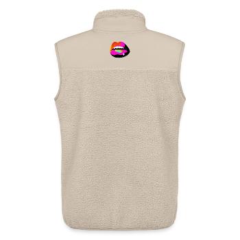 Rainbow Lip Pop Art - Unisex Sherpa Gilet by Stanley/Stella - beige - Back - AI Model Male 178 light (178cm)
