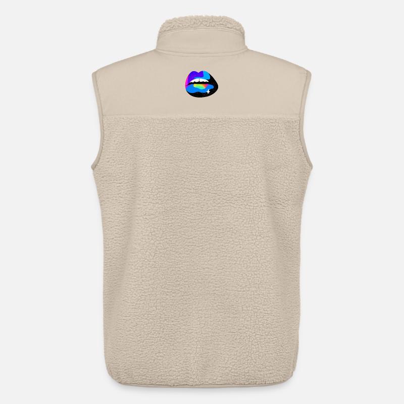 Kosmische Regenbogenlippen - Unisex Sherpaweste von Stanley/Stella - Beige