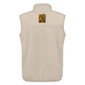 Vintage Indianer Federnkopfschmuck - Unisex Sherpaweste von Stanley/Stella - Beige - Hinten - AI Model Male 178 light (178cm)