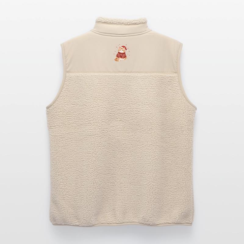 Conception de pull de Noël chat confortable Veste sans manches sherpa unisexe Stanley/Stella