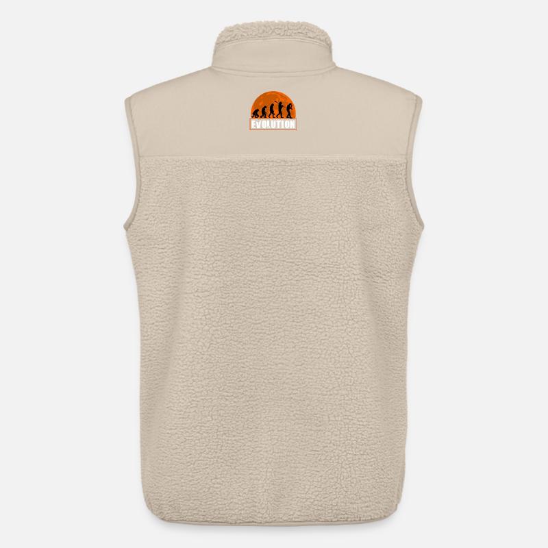 Funny Human Evolution Rapper - Unisex Sherpa Gilet by Stanley/Stella - beige