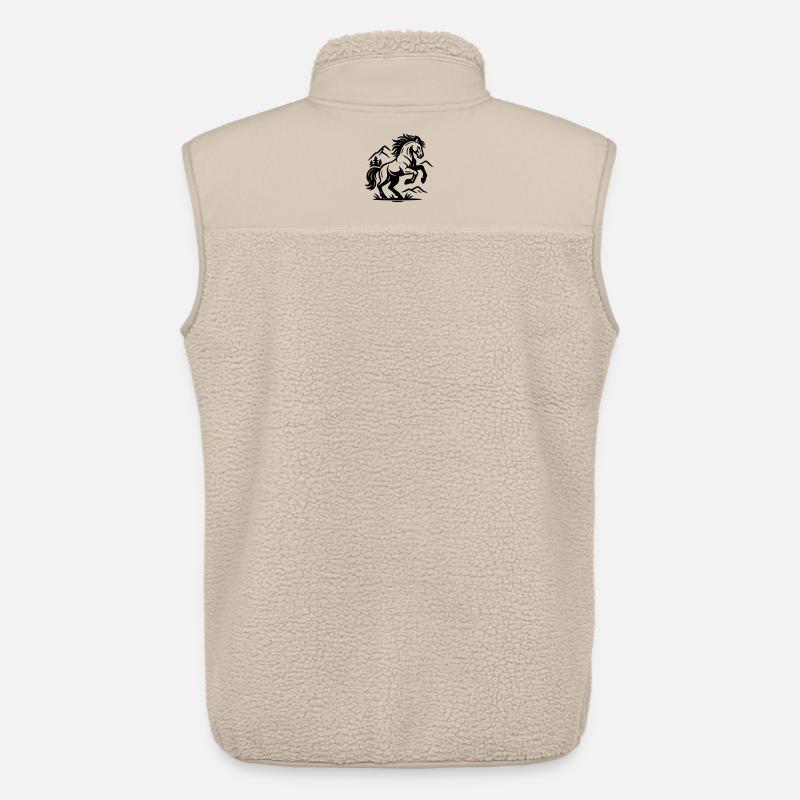 Pferd - Unisex Sherpaweste von Stanley/Stella - Beige