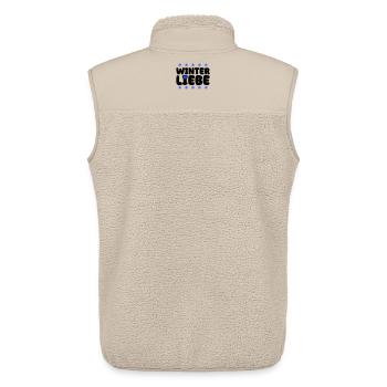 Winter Liebe Herz - Unisex Sherpaweste von Stanley/Stella - Beige - Hinten - AI Model Male 178 light (178cm)