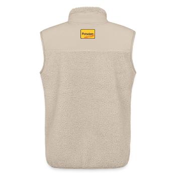 POTSDAM - MEINE STADT - Unisex Sherpaweste von Stanley/Stella - Beige - Hinten - AI Model Male 178 light (178cm)