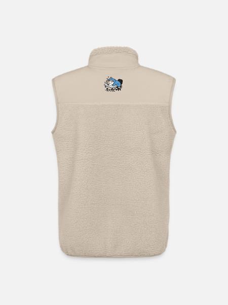 E = mc² - Sleeper Cat in Blue Pyjamas - Unisex Sherpa Gilet by Stanley/Stella - beige