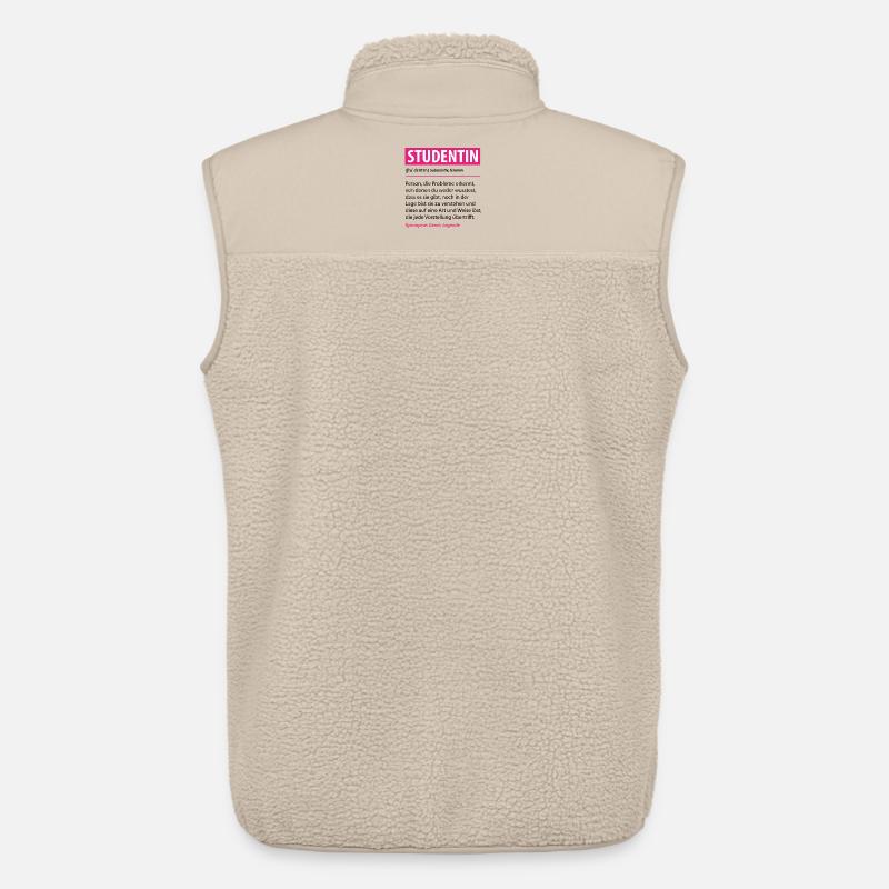 Studentin Lustige Definition Spruch Geschenk - Unisex Sherpaweste von Stanley/Stella - Beige