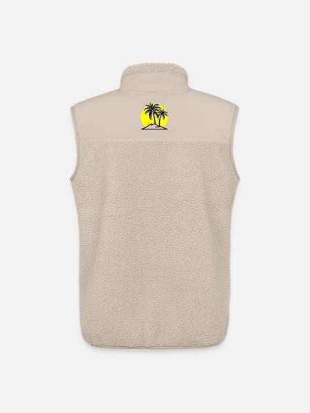 Palm Tree Symbol Beach Island - Unisex Sherpa Gilet by Stanley/Stella - beige