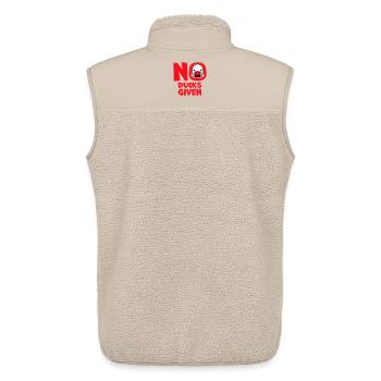 Gans No Ducks Given Mittelfinger Freche Ente Cool - Unisex Sherpaweste von Stanley/Stella - Beige - Hinten - AI Model Male 178 light (178cm)