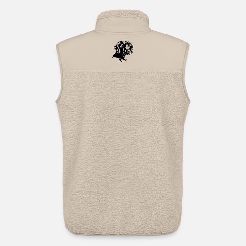 Weimaraner Kopf - Unisex Sherpaweste von Stanley/Stella - Beige