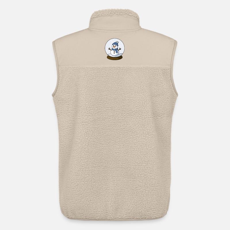 Schneemann in einer Schneekugel - Unisex Sherpaweste von Stanley/Stella - Beige