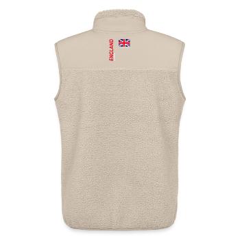 London - Unisex Sherpa Gilet by Stanley/Stella - beige - Back - AI Model Male 178 light (178cm)