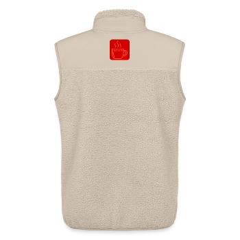 TASSE À VIN CHAUD D’HIVER - Veste sans manches sherpa unisexe Stanley/Stella - beige - Dos - AI Model Male 178 light (178cm)