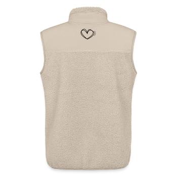 Cœur de maman - Veste sans manches sherpa unisexe Stanley/Stella - beige - Dos - AI Model Male 178 light (178cm)