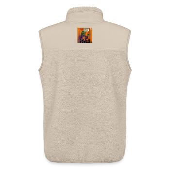 Geheimer Level Dinosaurier – Lustiges Verschwörung - Unisex Sherpaweste von Stanley/Stella - Beige - Hinten - AI Model Male 178 light (178cm)