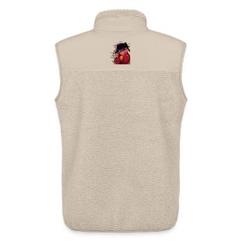 Waifu Anime Girl Kawaii Otaku Anime Lovers - Unisex Sherpa Gilet by Stanley/Stella - beige - Back - AI Model Male 178 light (178cm)