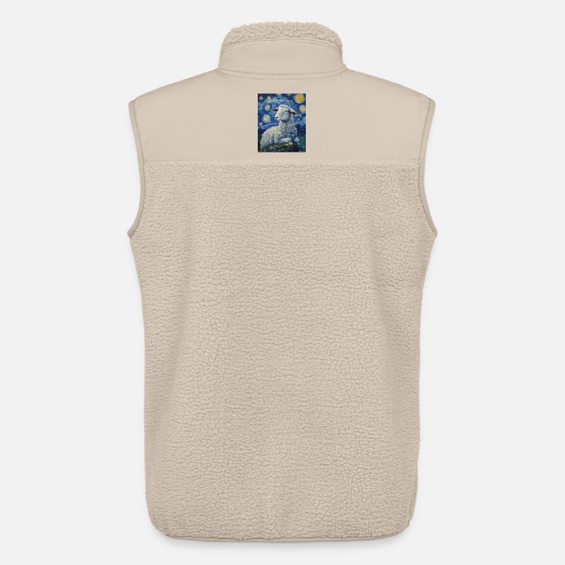Schaf Van Gogh Style Starry Night - Unisex Sherpaweste von Stanley/Stella - Beige
