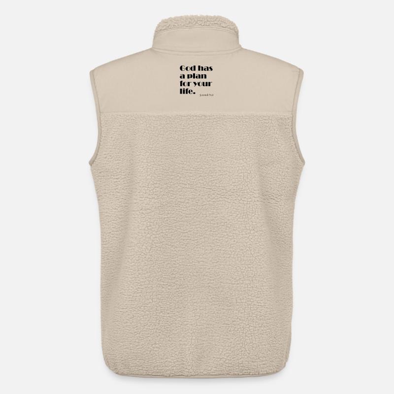 God Has a Plan for Your Life - Gottes Plan - Unisex Sherpa Gilet by Stanley/Stella - beige