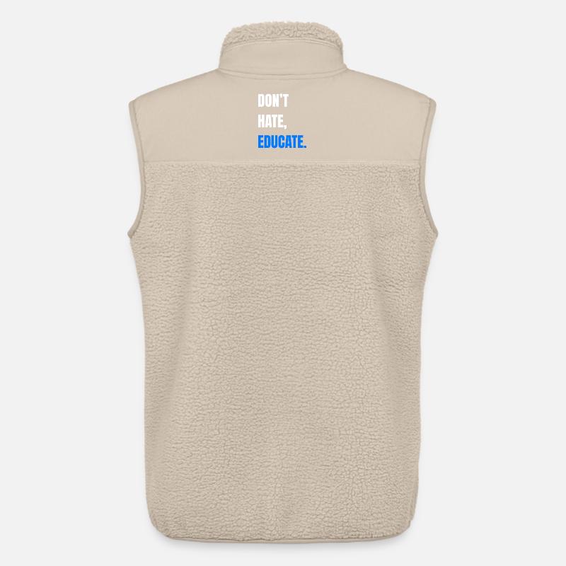 Ne détestez pas éduquer - Veste sans manches sherpa unisexe Stanley/Stella - beige