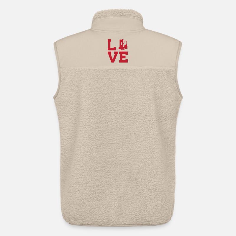 Liebe zum Lager  und Spedition– Gabelstapler - Unisex Sherpaweste von Stanley/Stella - Beige