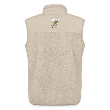 🏃‍♂️Green “Running on Faith – Hebrews 12:1” - Unisex Sherpa Gilet by Stanley/Stella - beige - Back - AI Model Male 178 light (178cm)