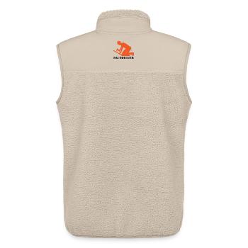 Dachdecker Silhouette Logo - Unisex Sherpaweste von Stanley/Stella - Beige - Hinten - AI Model Male 178 light (178cm)