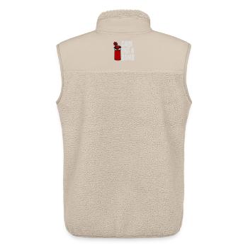 Calm Like Bomb Paradox Ironie Humor Explosiv Witz - Unisex Sherpaweste von Stanley/Stella - Beige - Hinten - AI Model Male 178 light (178cm)