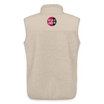 Kudo - Daido Juku | Le chemin du ciel vide - Veste sans manches sherpa unisexe Stanley/Stella - beige - Dos - AI Model Male 178 light (178cm)