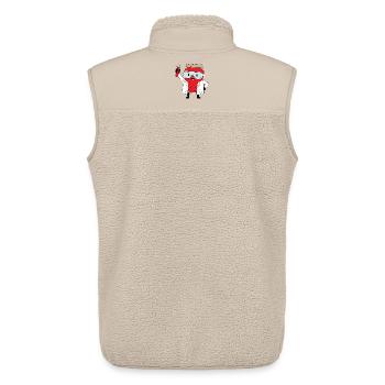 Lab Hero Jam Bottle Cartoon - Unisex Sherpa Gilet by Stanley/Stella - beige - Back - AI Model Male 178 light (178cm)