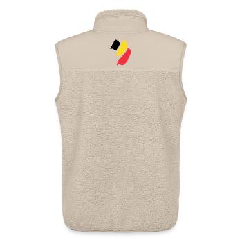 Belgien - Belgische Flagge - Unisex Sherpaweste von Stanley/Stella - Beige - Hinten - AI Model Male 178 light (178cm)