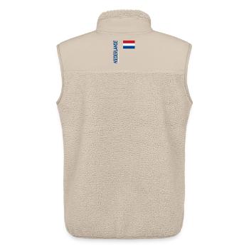 Maastricht - Unisex Sherpaweste von Stanley/Stella - Beige - Hinten - AI Model Male 178 light (178cm)