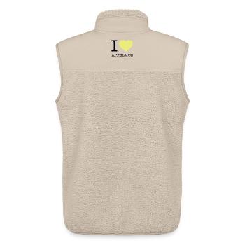J’adore la compote de pommes - Veste sans manches sherpa unisexe Stanley/Stella - beige - Dos - AI Model Male 178 light (178cm)