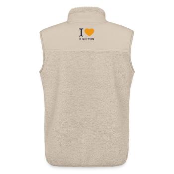 I love Krapfen - Unisex Sherpaweste von Stanley/Stella - Beige - Hinten - AI Model Male 178 light (178cm)