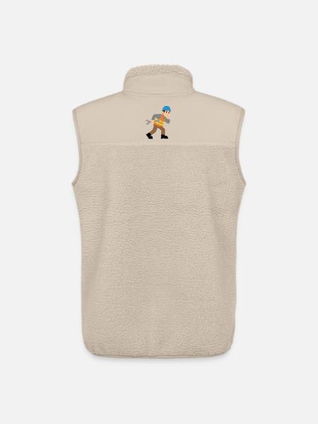 Construction site hero with wrench - Unisex Sherpa Gilet by Stanley/Stella - beige