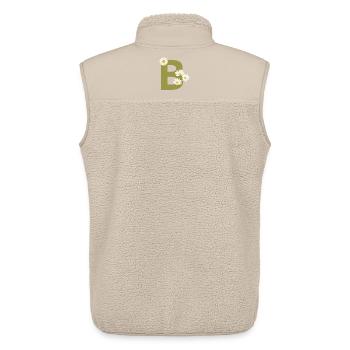 Buchstabe b grüne Gänseblümchen - Unisex Sherpaweste von Stanley/Stella - Beige - Hinten - AI Model Male 178 light (178cm)