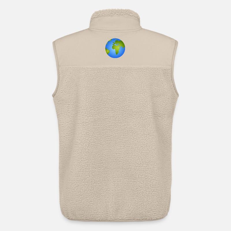 Blaue Erde – Stilvolle Weltkugel Illustration - Unisex Sherpaweste von Stanley/Stella - Beige