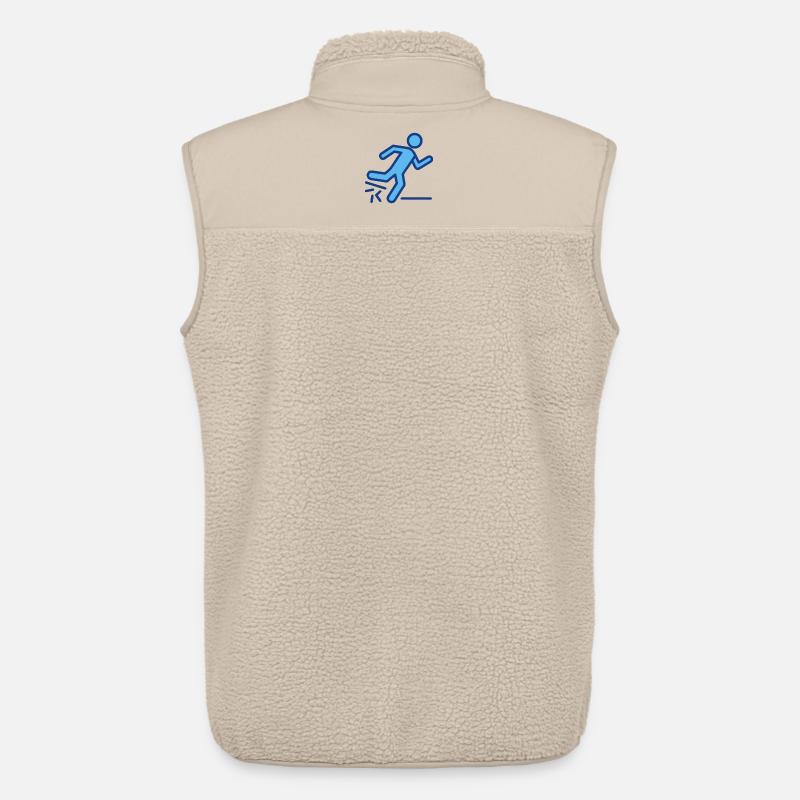 Dynamische blaue Läufer-Silhouette - Unisex Sherpaweste von Stanley/Stella - Beige