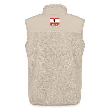 Berlin Bär Flagge Grafik - Unisex Sherpaweste von Stanley/Stella - Beige - Hinten - AI Model Male 178 light (178cm)