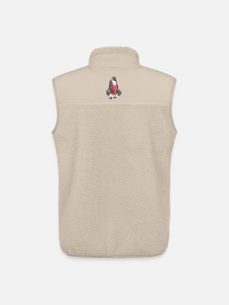 Penguin Bodybuilder Barbell Musculation - Veste sans manches sherpa unisexe Stanley/Stella - beige