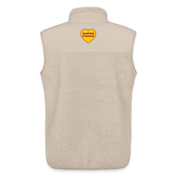 Super Mom - Mother's Day - Unisex Sherpa Gilet by Stanley/Stella - beige - Back - AI Model Male 178 light (178cm)