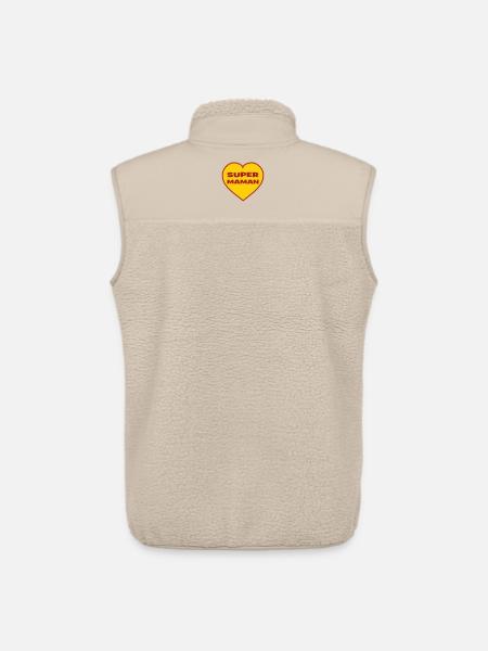 Super Mom - Mother's Day - Unisex Sherpa Gilet by Stanley/Stella - beige