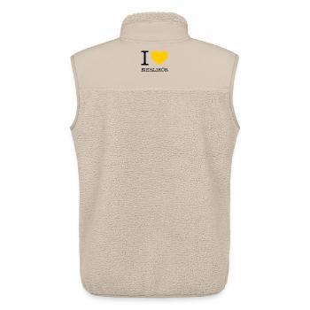 J’adore le lait de poule - Veste sans manches sherpa unisexe Stanley/Stella - beige - Dos - AI Model Male 178 light (178cm)