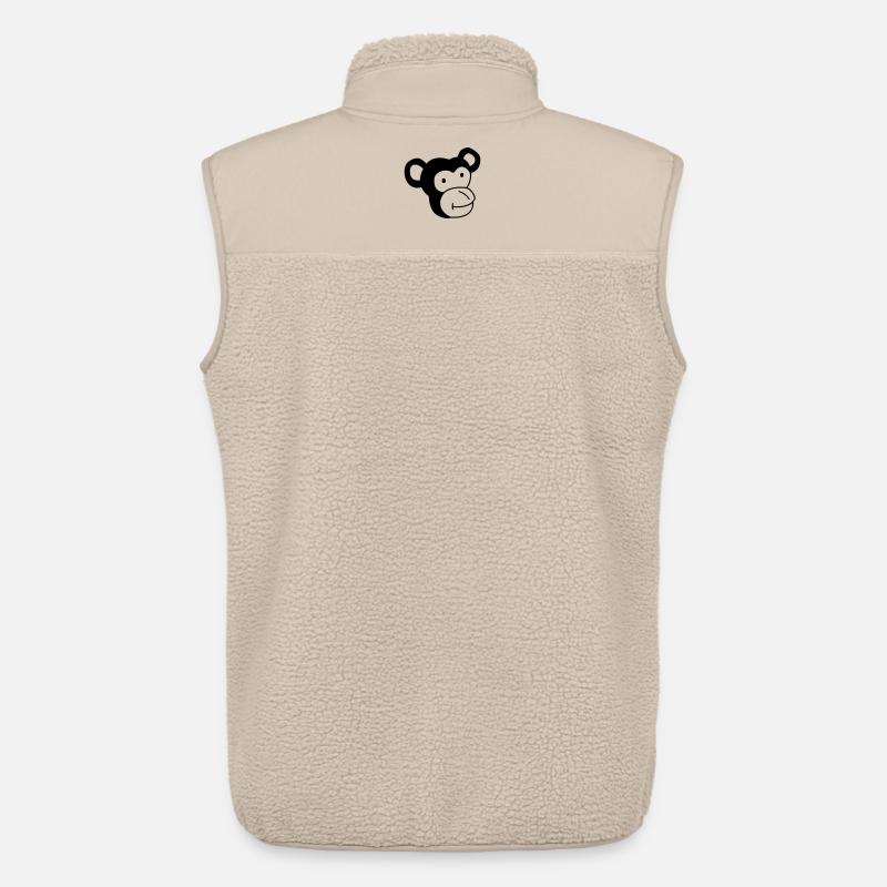 Niedlicher Affe – Dschungel & Tierfreund Design - Unisex Sherpaweste von Stanley/Stella - Beige