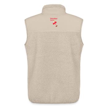 Table tennis - Unisex Sherpa Gilet by Stanley/Stella - beige - Back - AI Model Male 178 light (178cm)