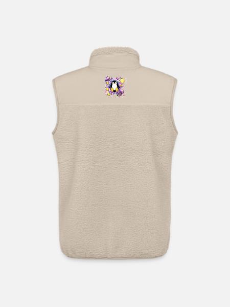 Kunterbunter Pinguin Kranz - Unisex Sherpaweste von Stanley/Stella - Beige