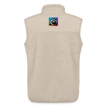 Raton laveur - Veste sans manches sherpa unisexe Stanley/Stella - beige - Dos - AI Model Male 178 light (178cm)