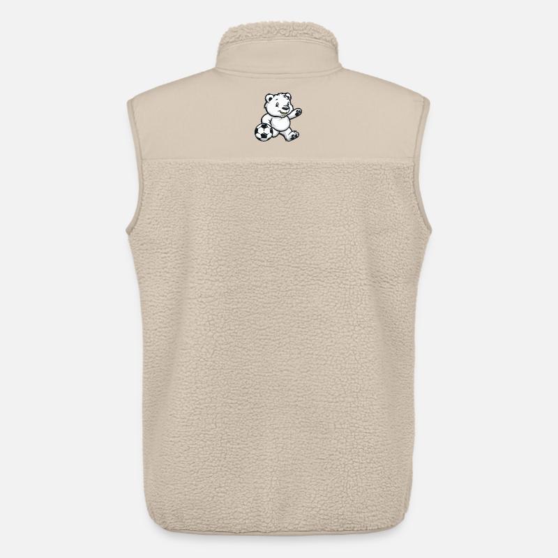 Eisbär Fußball Comic - Unisex Sherpaweste von Stanley/Stella - Beige