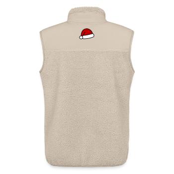 Chapeau du Père Noël - Veste sans manches sherpa unisexe Stanley/Stella - beige - Dos - AI Model Male 178 light (178cm)