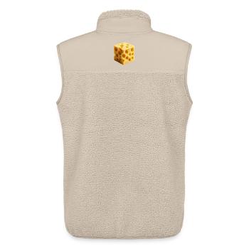 Costume de fromage - Veste sans manches sherpa unisexe Stanley/Stella - beige - Dos - AI Model Male 178 light (178cm)
