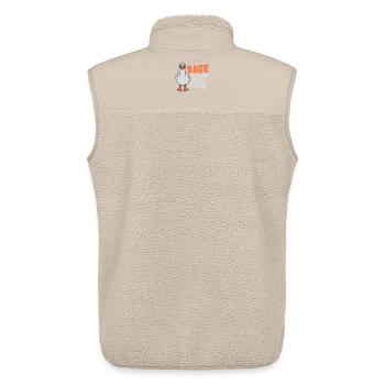 Rage Bait Fashion Seagull Bird Nasty Funny Provocation - Unisex Sherpa Gilet by Stanley/Stella - beige - Back - AI Model Male 178 light (178cm)